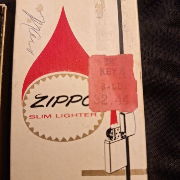 Vintage 1959 Slim Personalized Engraved Chrome Zippo Lighter In Box - Picture 4 of 8